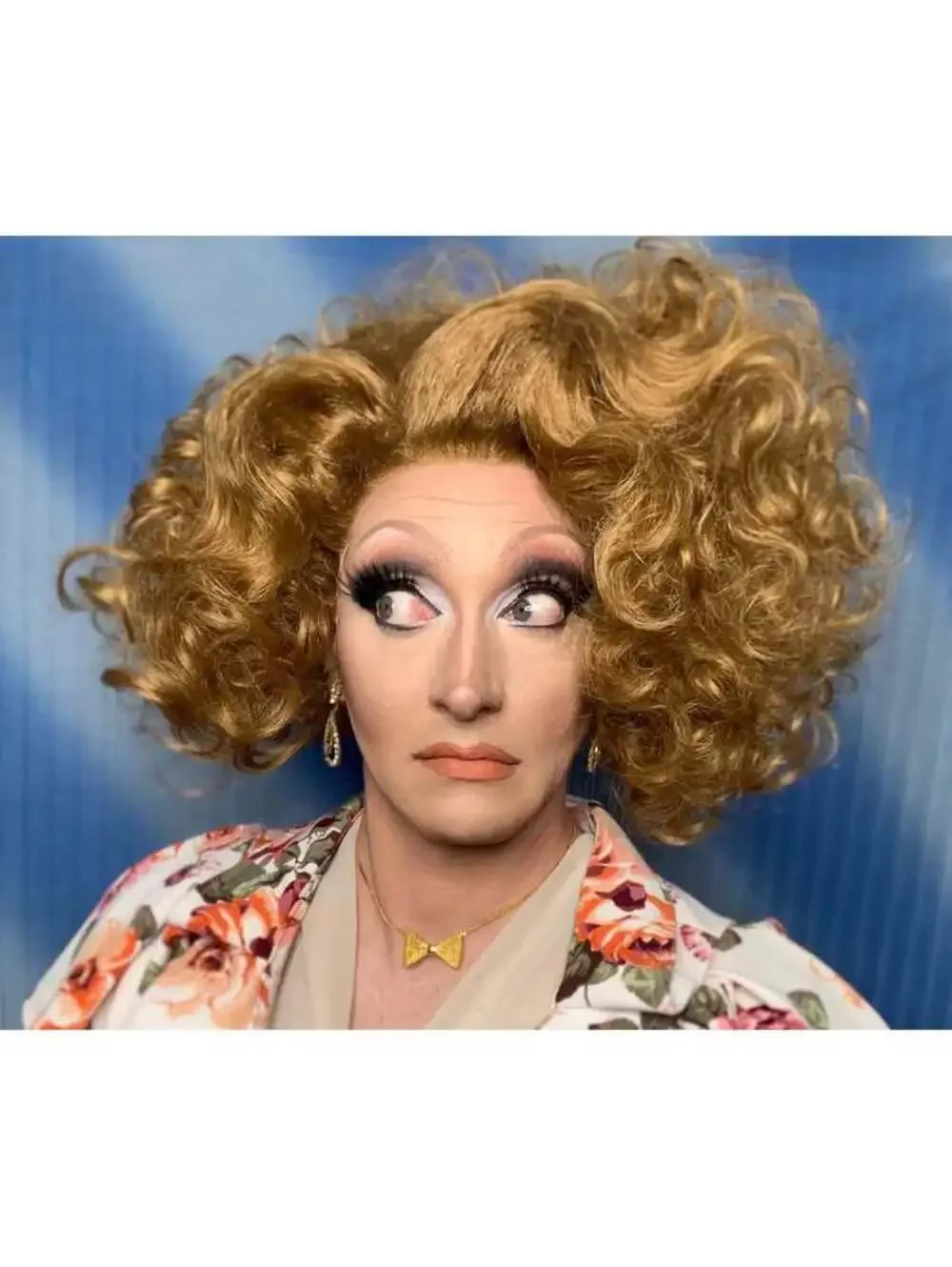 Blonde Curly Lace Front Drag Wig